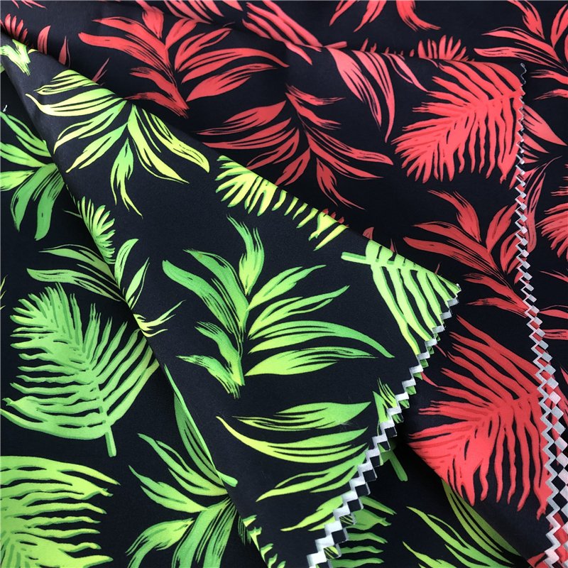 75D*150D 100%P micro peach fabric for beach pants waterproof printed fabric