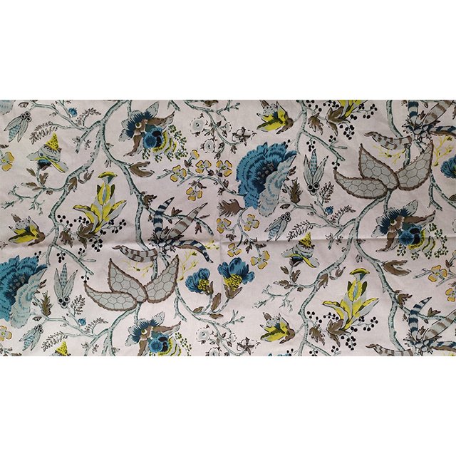 Custom 100% Organic Cotton Hand Printed Fabrics Indian Handmade Running Fabric Print Manufacturer Home Textiles Manufacturer