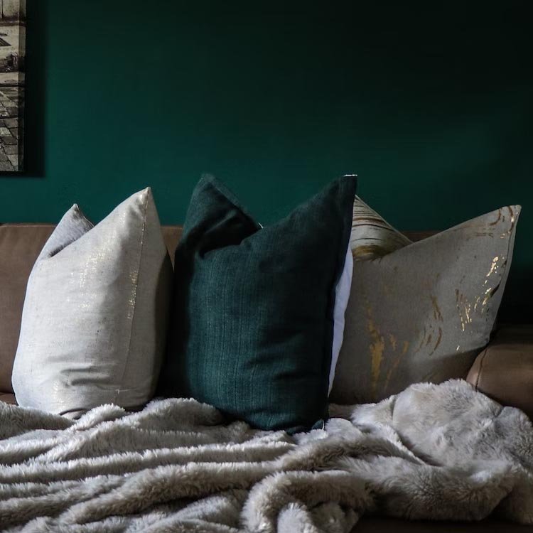 purpleard Cushion Cover Decoration Square Pillow Cases Throw Pillow Cover for Home Hotel Western Textured Satin