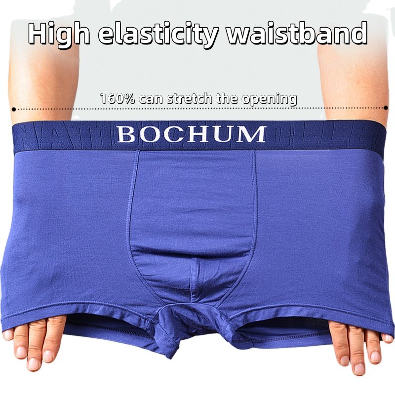 Factory Wholesale High Quality Cotton Comfort Underwear Mid Waist Solid Color Soft Breathable Men's Boxer Briefs