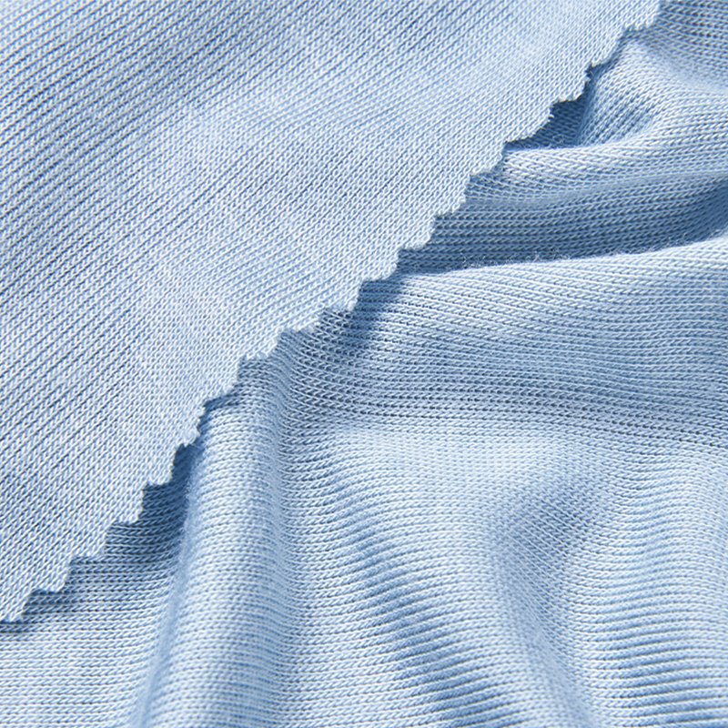 Boran Textile 150G Spring/Summer Mulberry Silk T-Shirt Fabric, 40S Acrylic Viscose Spandex Blend 1*1 Rib Mulberry Silk Fabric