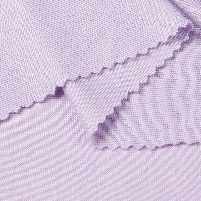 Boran Textile 150G Spring/Summer Mulberry Silk T-Shirt Fabric, 40S Acrylic Viscose Spandex Blend 1*1 Rib Mulberry Silk Fabric