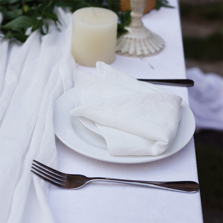 Cheap Burgundy Sage Green Table Napkins Cotton Gauze Linen Napkins Wedding White Linen Cloth Napkins Green Washable