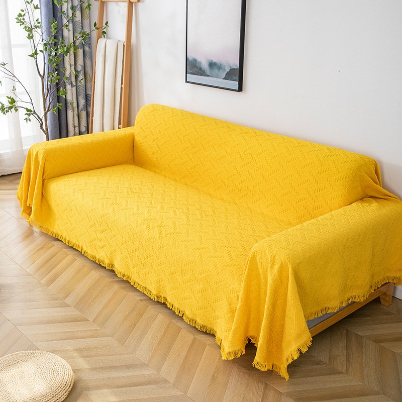High Quality Three-Seat Polyester Sofa Protective Cover Elastic Stretch Design for Home Use for 4-Seater Sofas