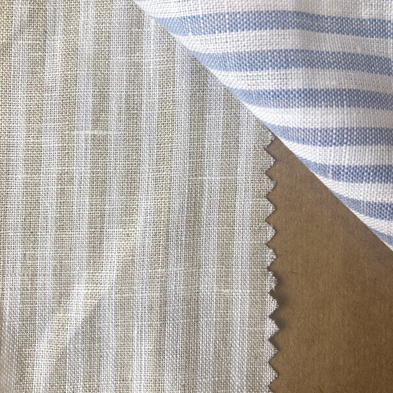 high quality OEKO-TEX certified yarn dyed stripe pattern pure linen fabric for clothing cushion beddings