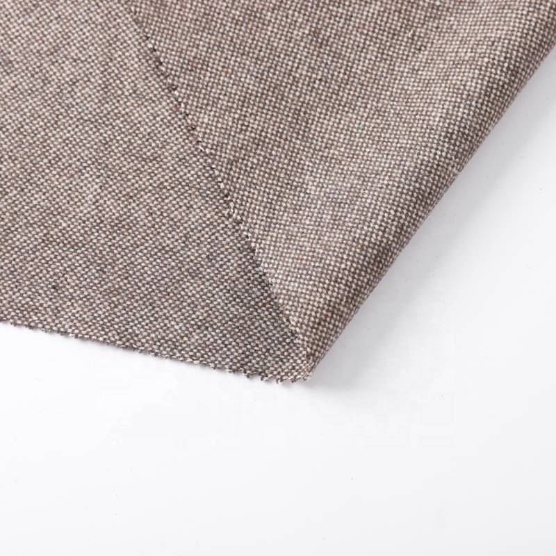 Hot selling 100% polyester 280gsm knitting brushed warm and soft check tweed fabric for suiting