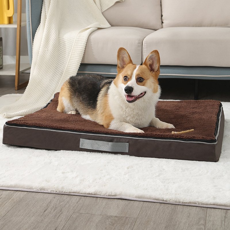 Custom High Quality Pet Supplies Orthopedic All Season Anti slip Shot Plush Washable Indoor Pet Bed For Dog