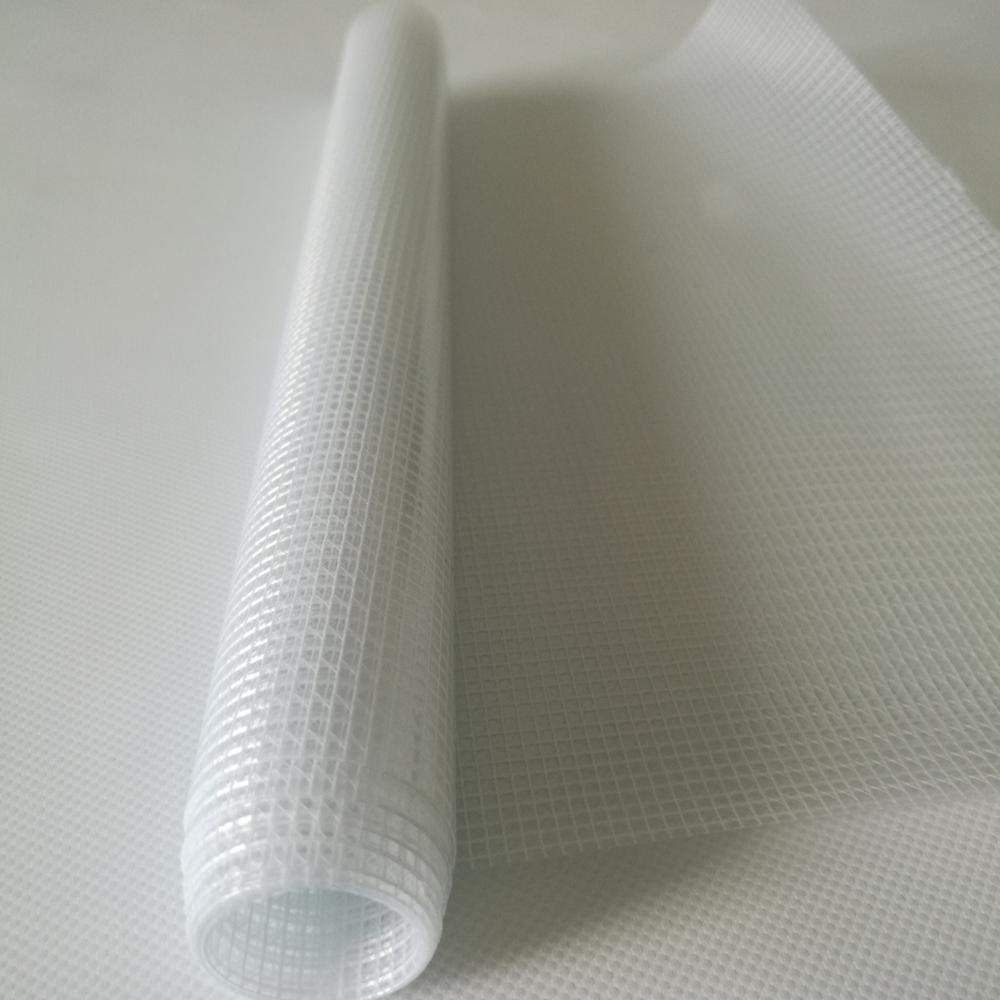 Transparent PVC vinyl coated polyester fabric for Sunny room or bag