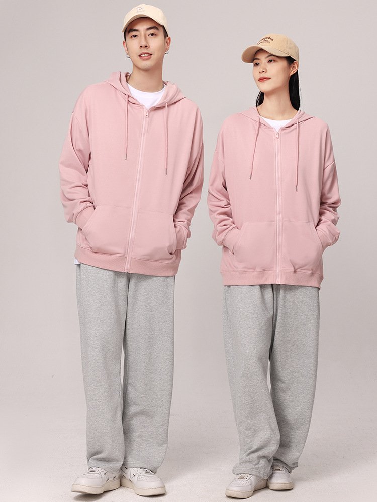 oem custom logo design sweatshirt clothing long sleeves zippered clothes Hooded cardigan sweatshirt