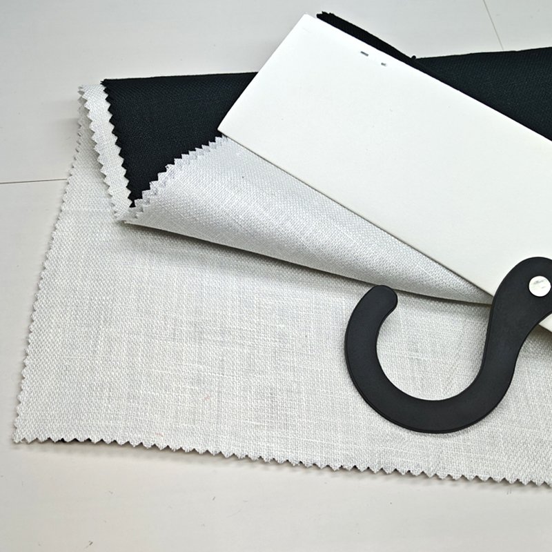 Factory Wholesale Custom 100% Linen Solid Color Back/White 100% Linen Fabric Clothing For Garments