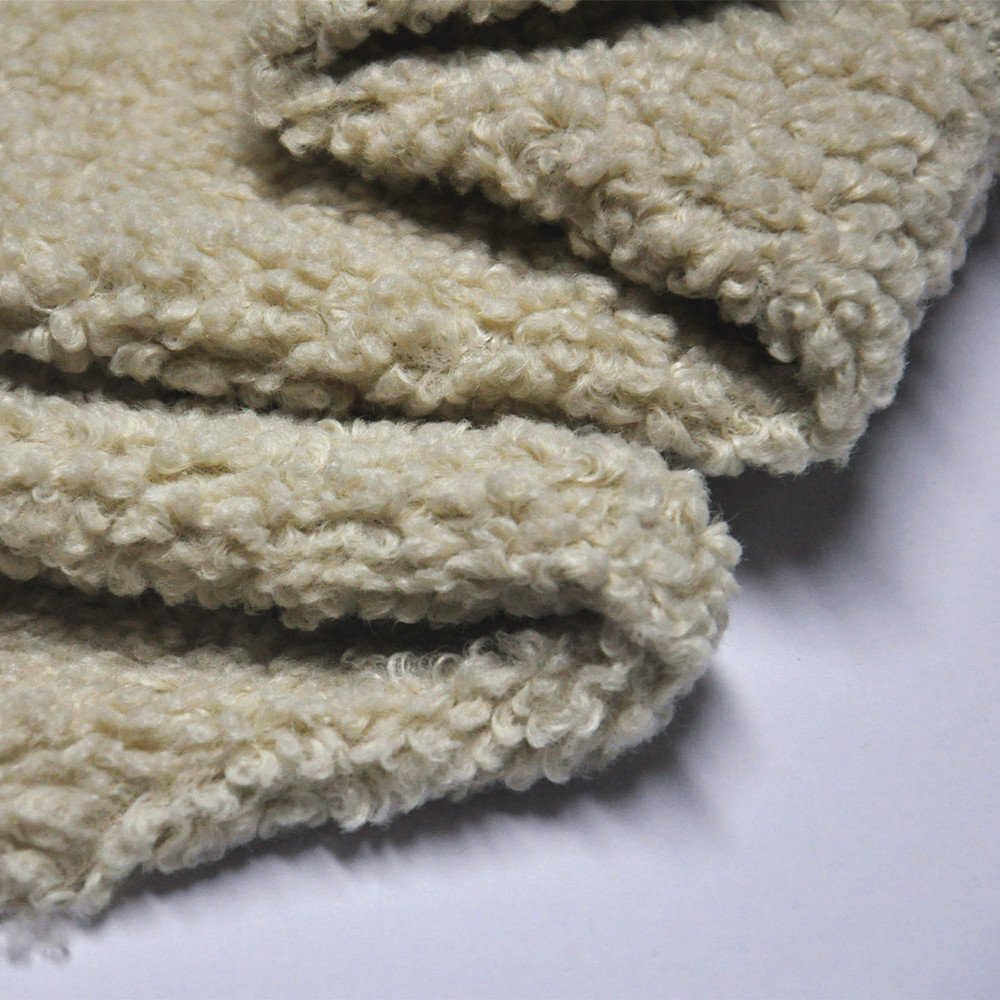 Suzhou meidao sherpa berber fleece fabric 100% polyester fabric stretch knitted fabric for jacket lining Coat garment