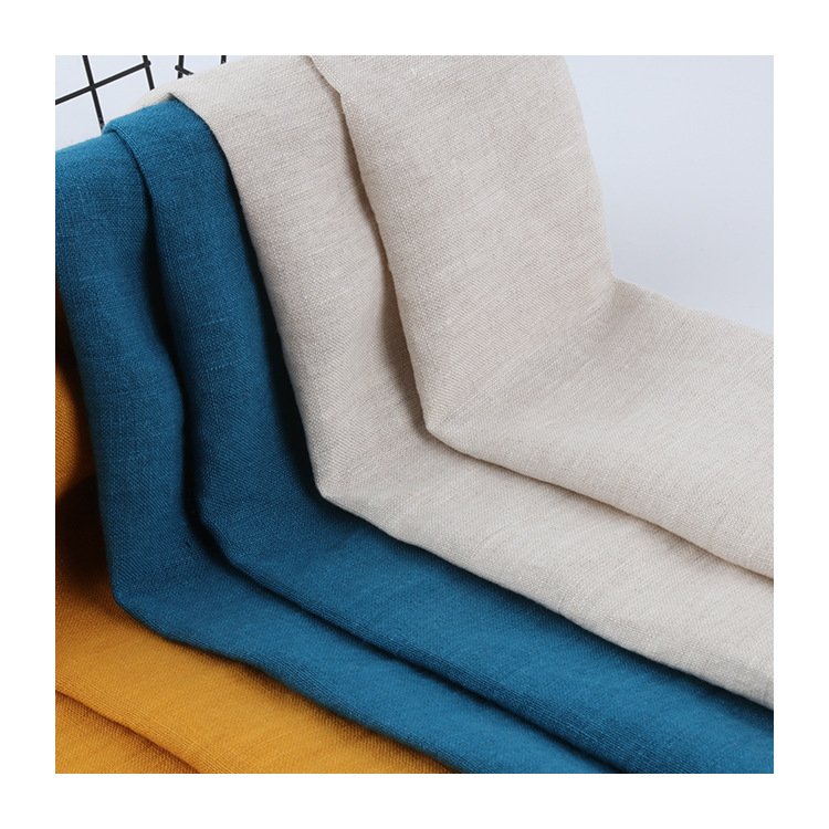 Custom wholesale italian garment 100% pure soft linen fabric for clothing shirtin