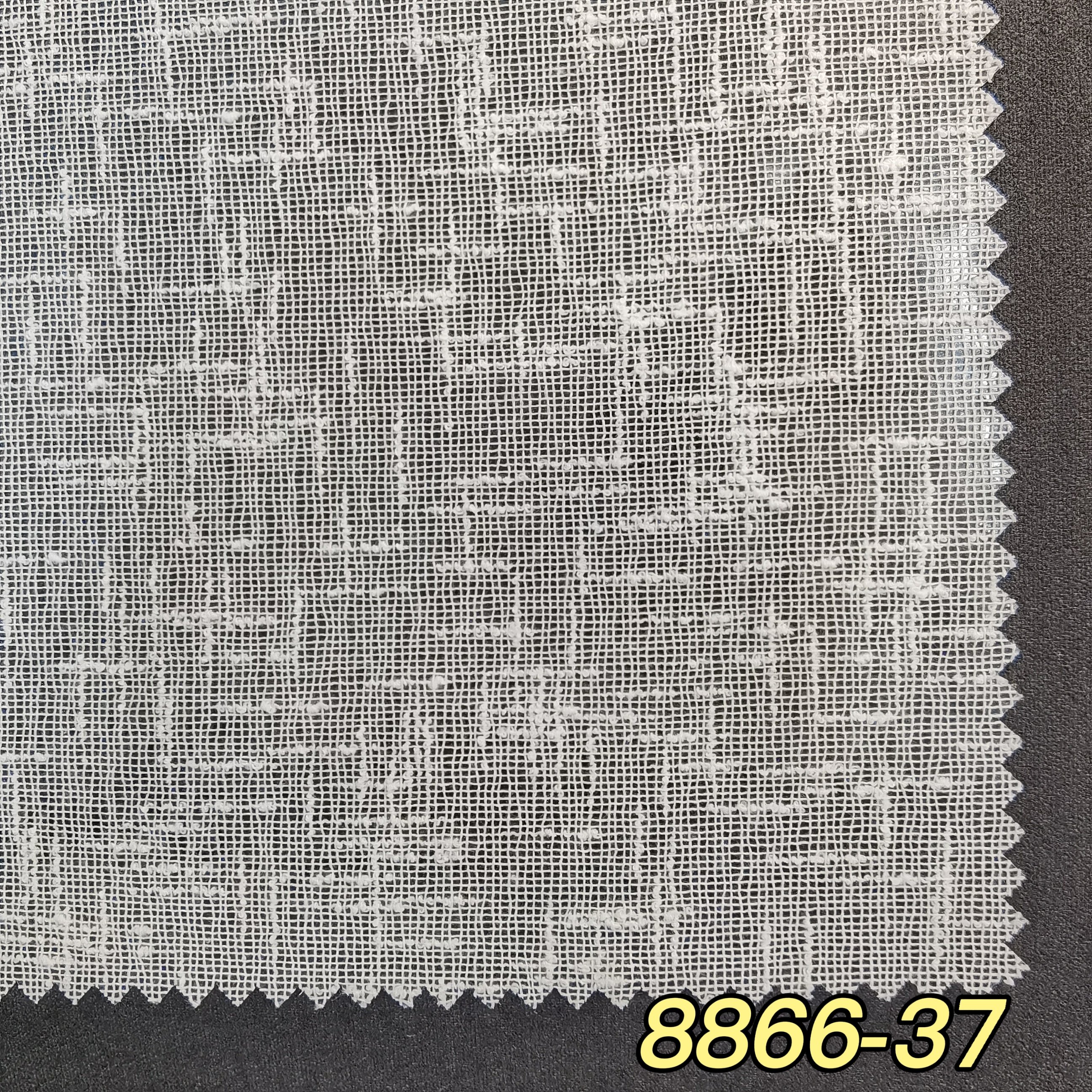Textured Linen Style Slub Transparent Semi Sheer Curtain Fabric