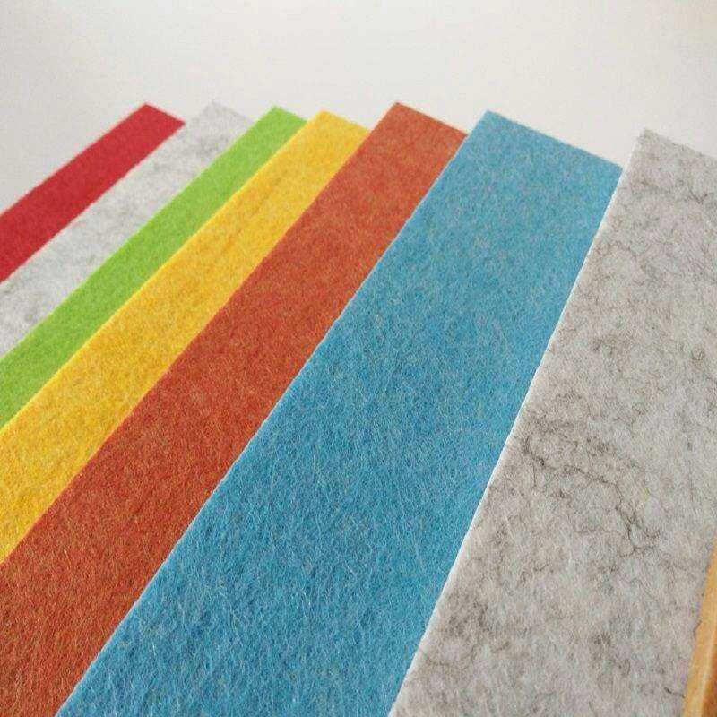 Colorful thickness 1mm-5mm 100% bamboo fiber needle punched nonwoven fabric felt printing felt