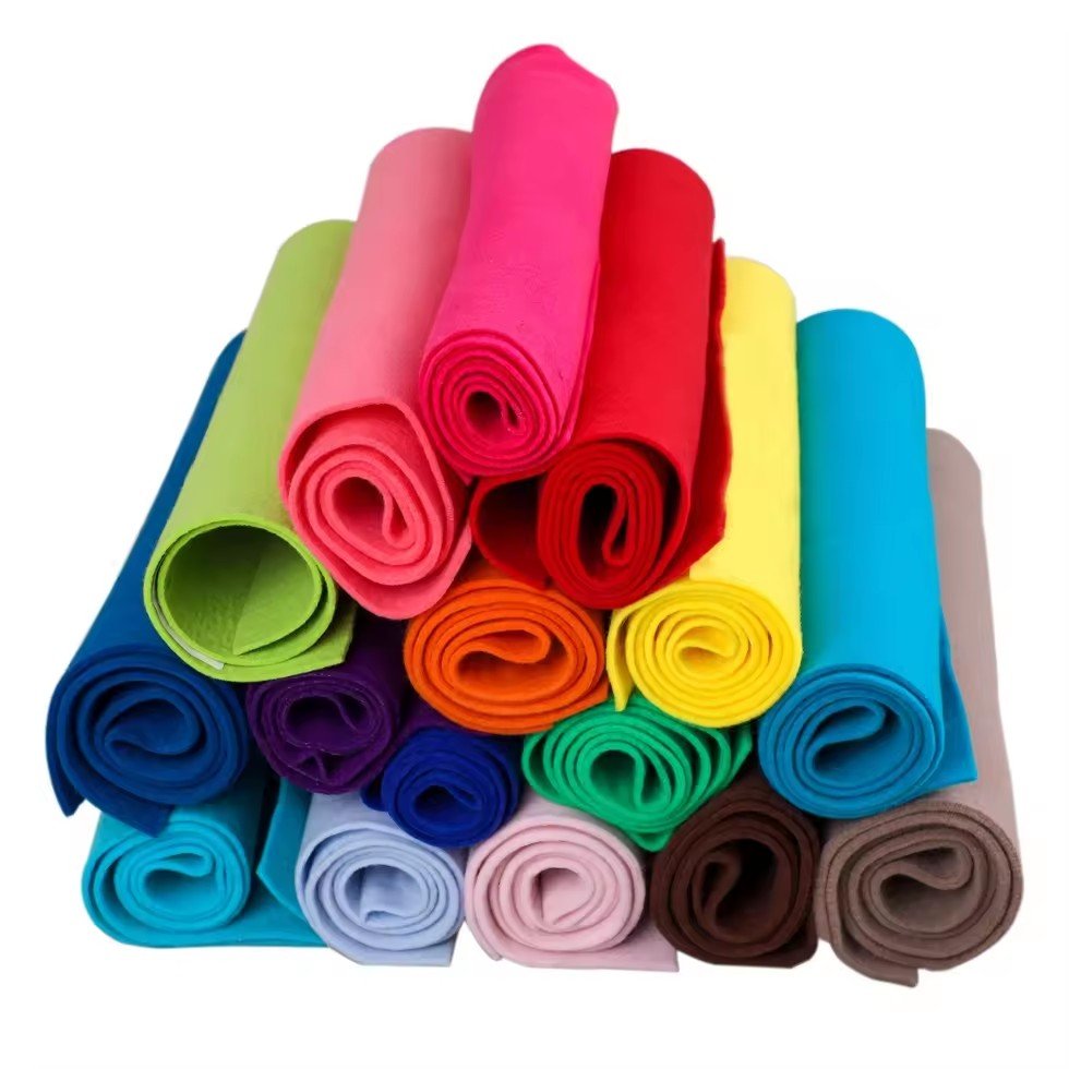 Colorful thickness 1mm-5mm 100% bamboo fiber needle punched nonwoven fabric felt printing felt