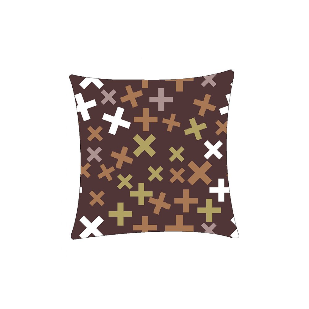 Good Quality Geometric Pattern 100% Cotton Linen Pillowcase Cushion Cover With Private Label