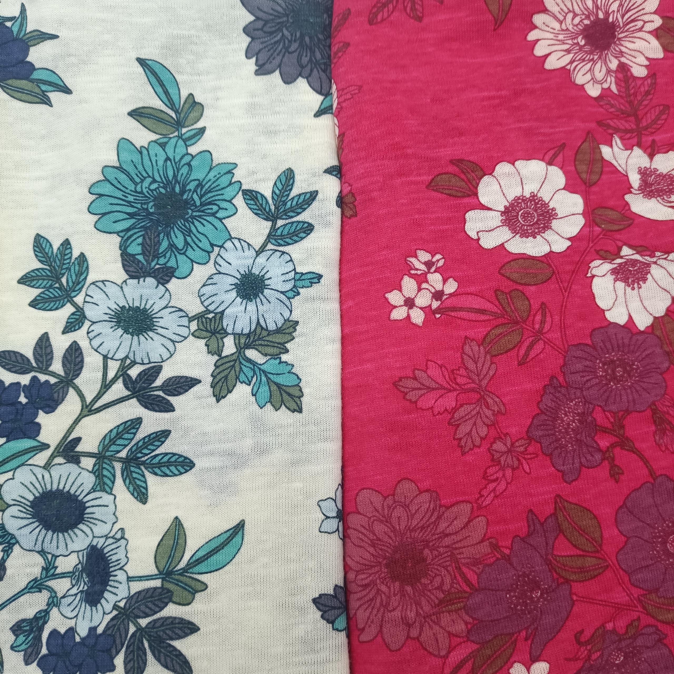 Yunda High Quality 140Gsm Lightweight Cotton Knit Fabrics Polyester Jersey Fabric Linen Fabric For Dress