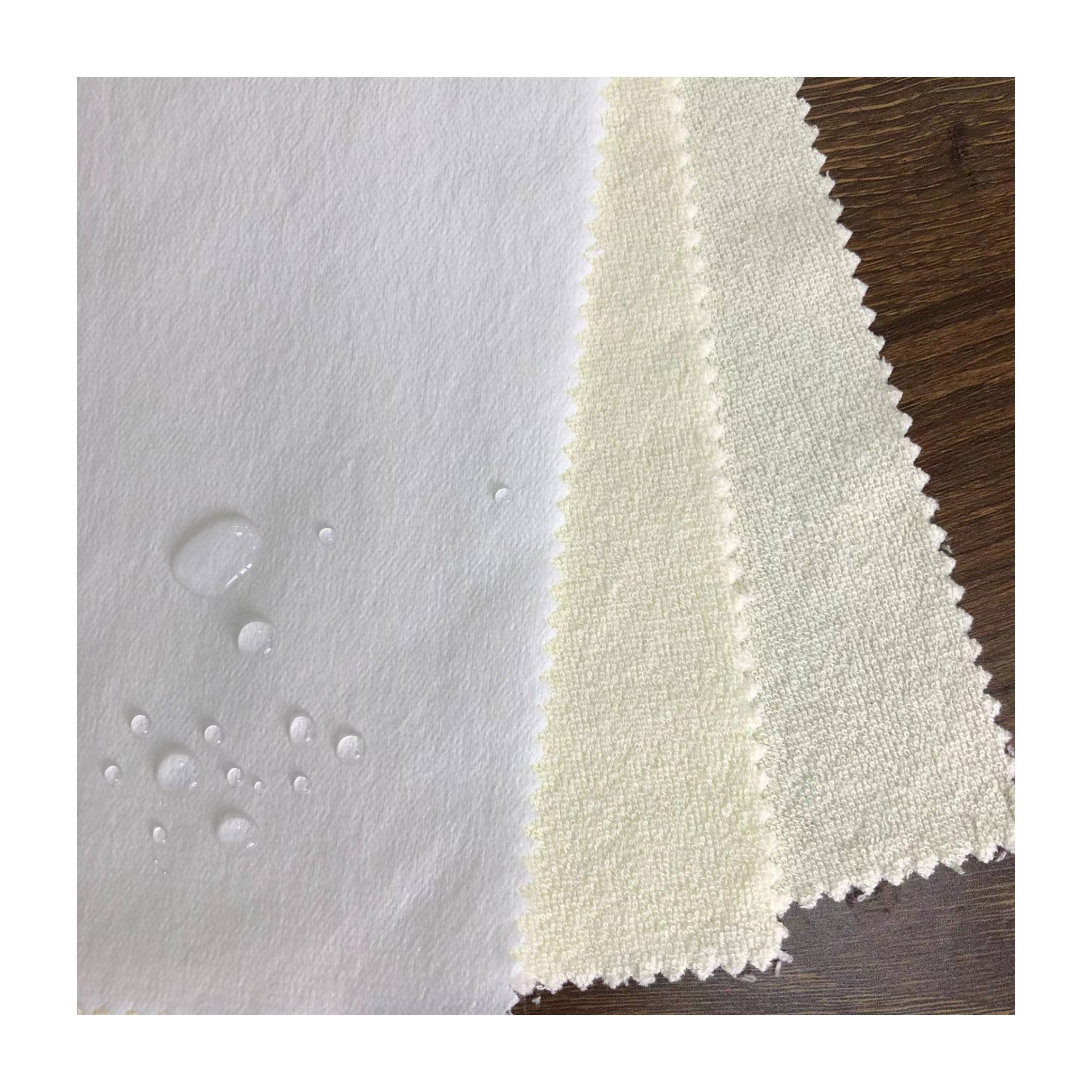 pul fabric waterproof 150-230GSM Waterproof Polyurethane TPU bonding lamination pul waterproof breathable Polyester Cotton French Terry Cloth Fabric