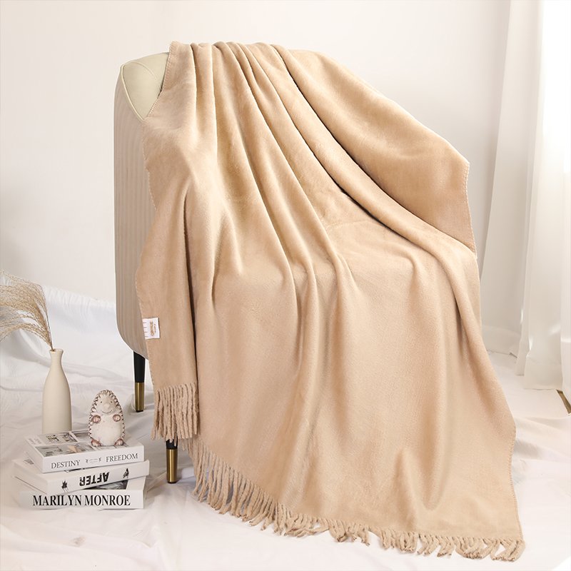 Factory Wholesale Accept Custom Home and Hotel Comfortable Bamboo Throw Blanket