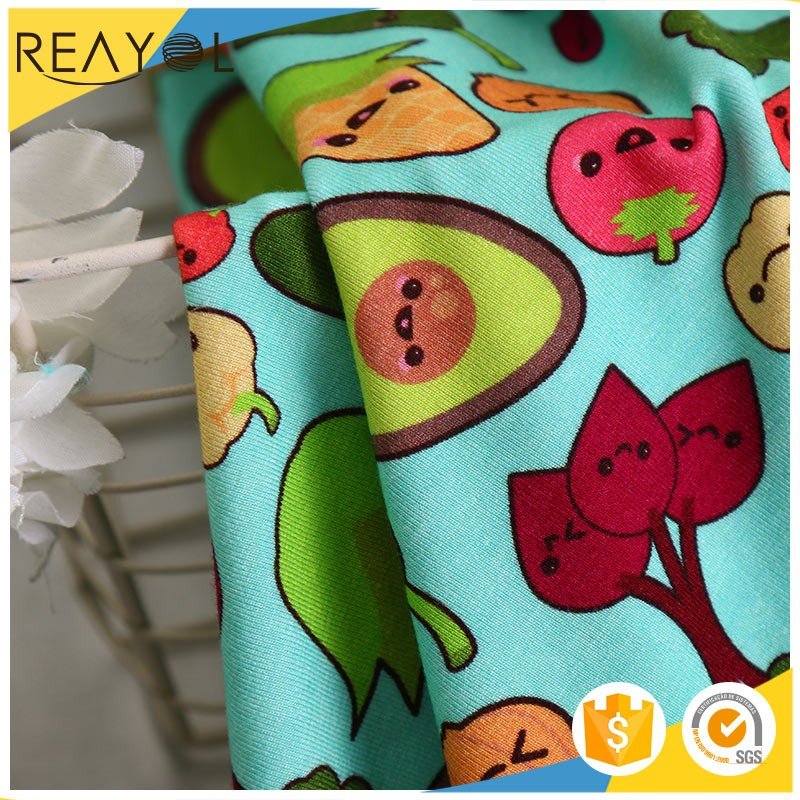 Selling high quality digital printed 95% bamboo 5% spandex fabric printed organic bamboo fabric for garment