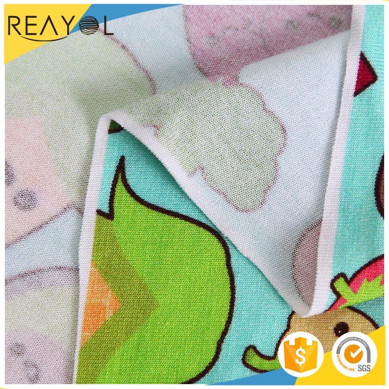 Selling high quality digital printed 95% bamboo 5% spandex fabric printed organic bamboo fabric for garment