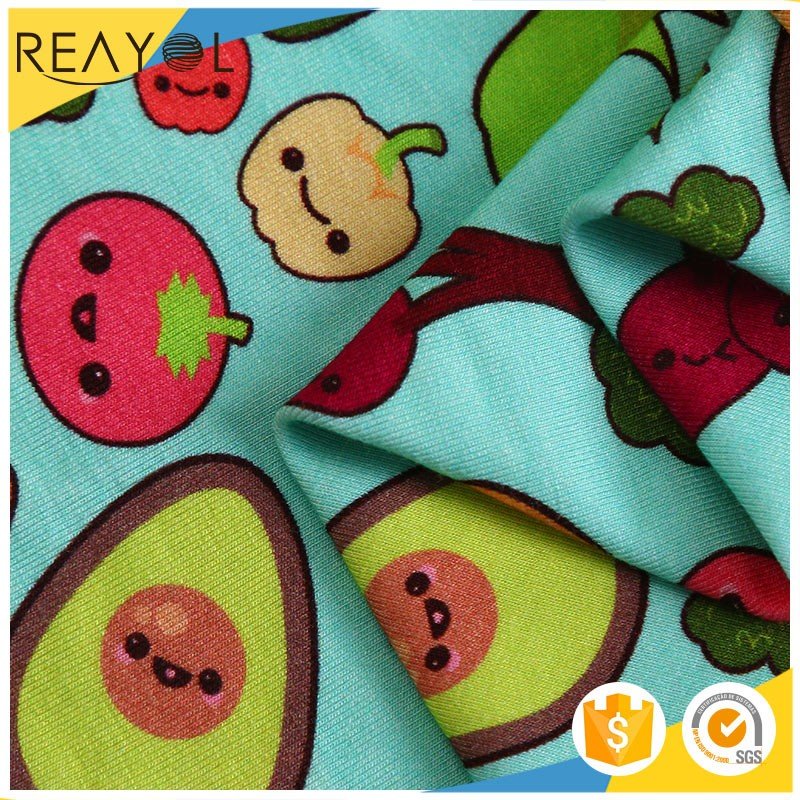 Selling high quality digital printed 95% bamboo 5% spandex fabric printed organic bamboo fabric for garment