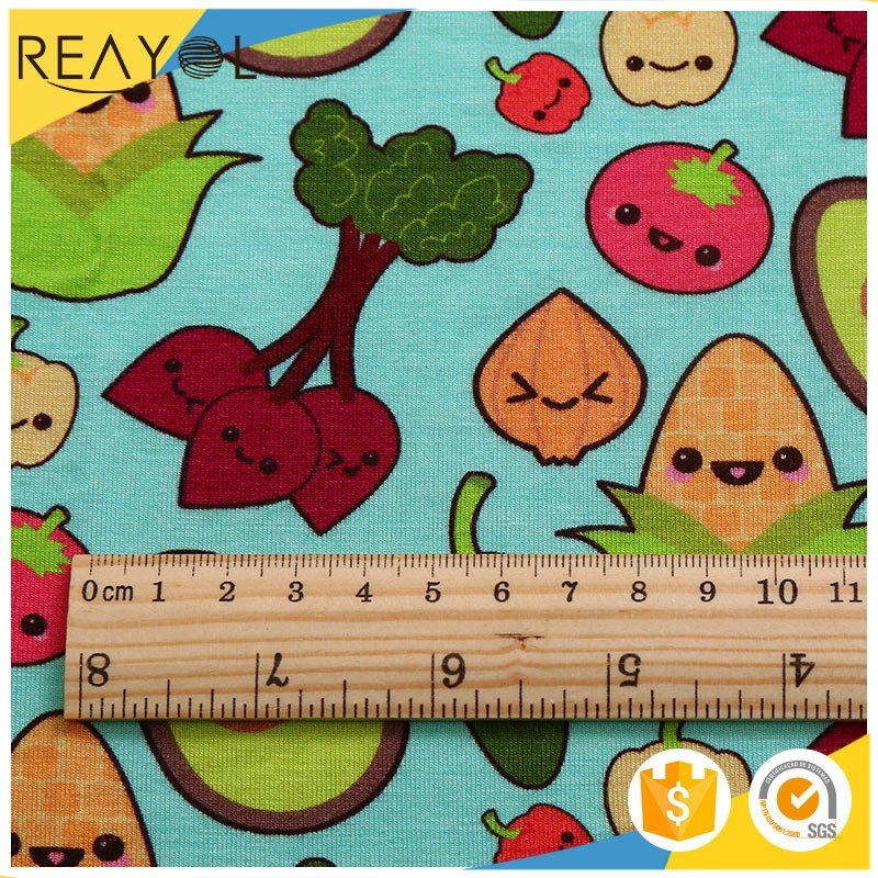 Selling high quality digital printed 95% bamboo 5% spandex fabric printed organic bamboo fabric for garment