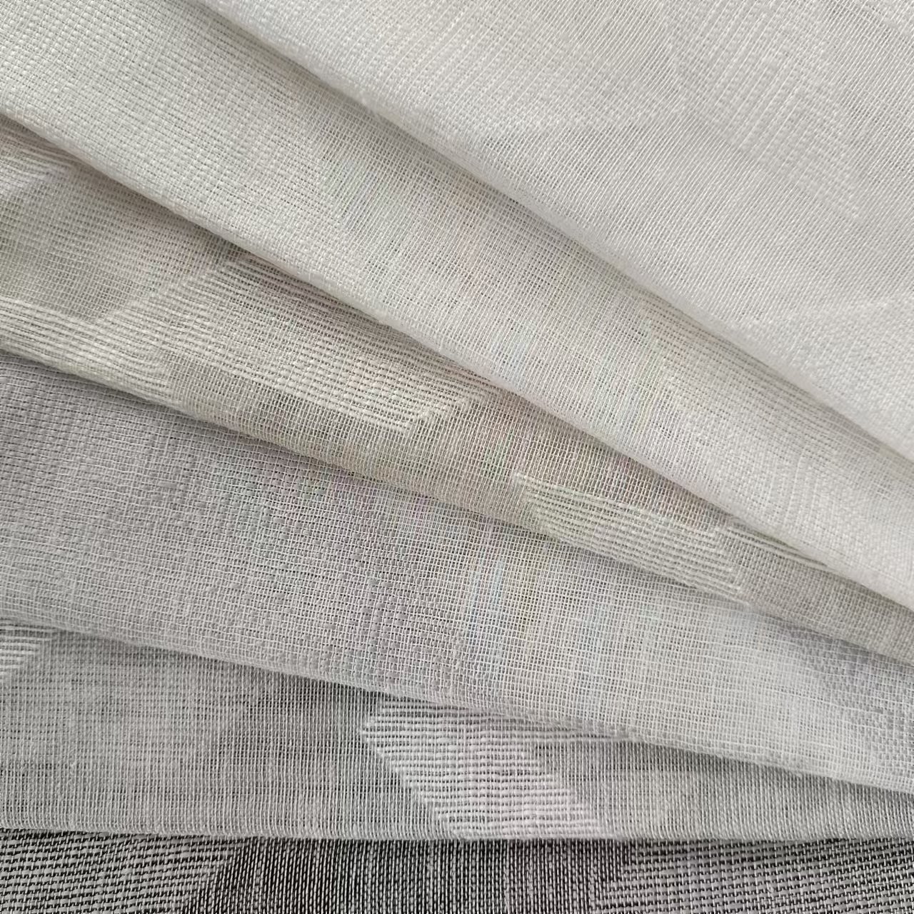 Basic window curtain sheer dry sheer can customized colors light filtering slub texture sheer for living room or outdoor