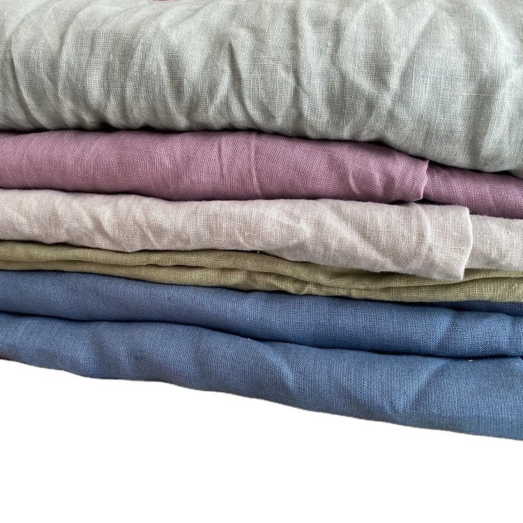 Washed Solid Color Wholesale 100% French Organic Flax Pure White Curtain Bedding Tablecloth Extra wide Linen Fabric 280 cm