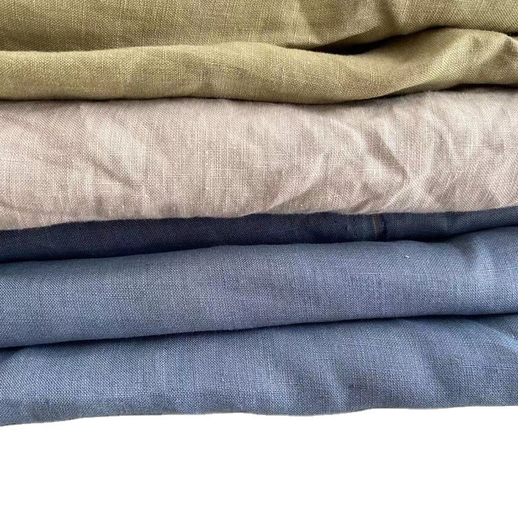 Washed Solid Color Wholesale 100% French Organic Flax Pure White Curtain Bedding Tablecloth Extra wide Linen Fabric 280 cm