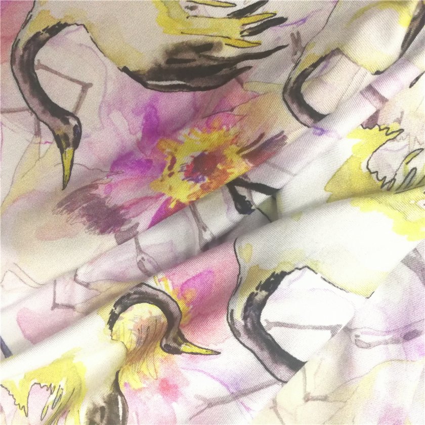Quick Delivery Custom Digital Printed Bamboo Spandex Fabric Bamboo Jersey Fabric For Clothes