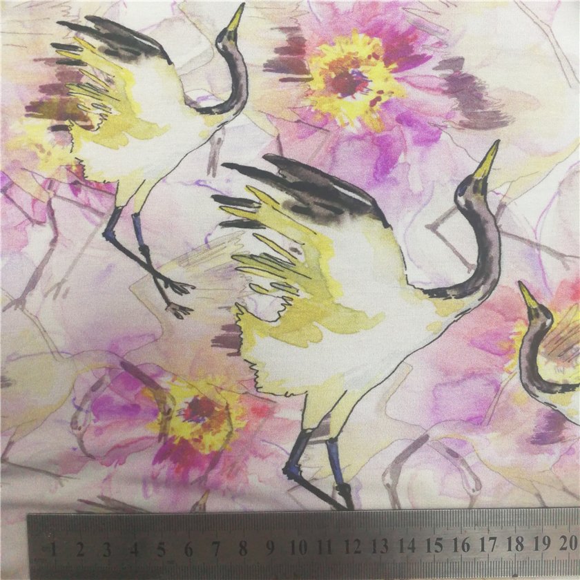 Quick Delivery Custom Digital Printed Bamboo Spandex Fabric Bamboo Jersey Fabric For Clothes