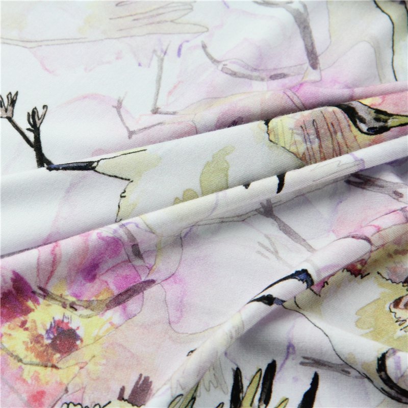 Quick Delivery Custom Digital Printed Bamboo Spandex Fabric Bamboo Jersey Fabric For Clothes
