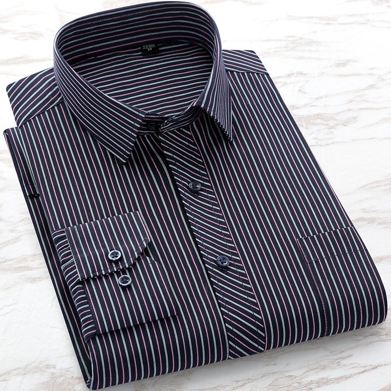 OEM ODM Spring Autumn Formal Wear Clothing Soild Color Striped Plaid Work Business Mens Shirts