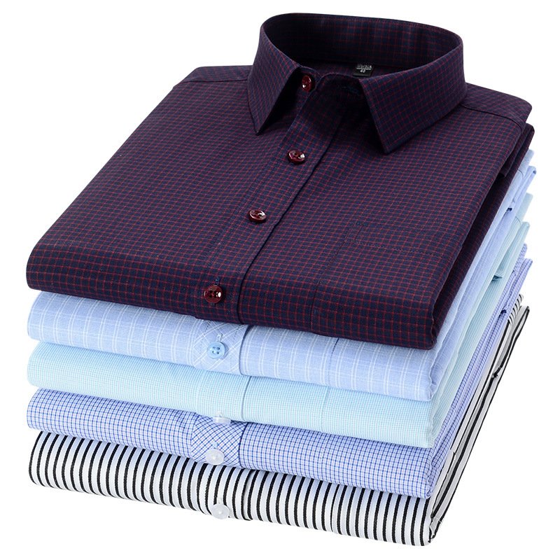 OEM ODM Spring Autumn Formal Wear Clothing Soild Color Striped Plaid Work Business Mens Shirts