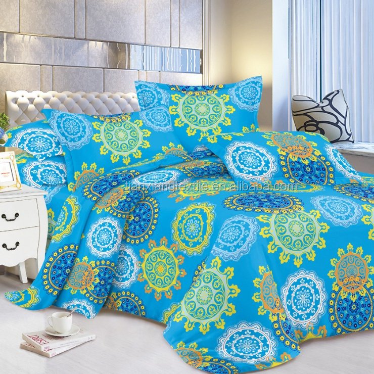 100 polyester fabric 3D printed disperse printed microfiber bed sheet fabric double brushed bedding wholesale fabric