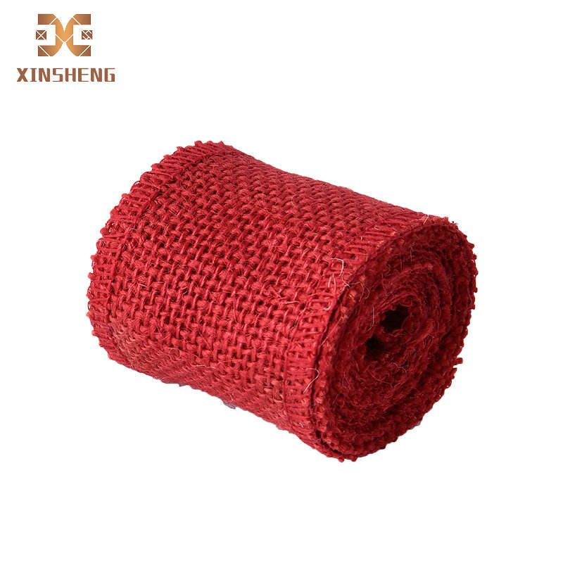 Best seller 6cm*2M Burlap Lace Ribbon Roll Linen Volume Jute Lace Band Party Decoration