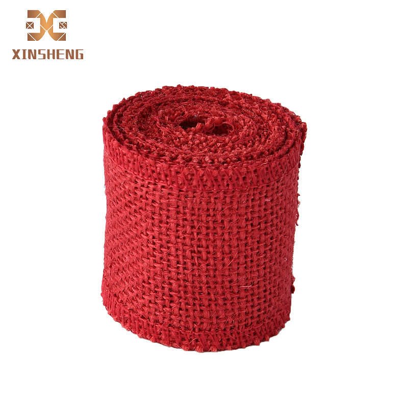 Best seller 6cm*2M Burlap Lace Ribbon Roll Linen Volume Jute Lace Band Party Decoration