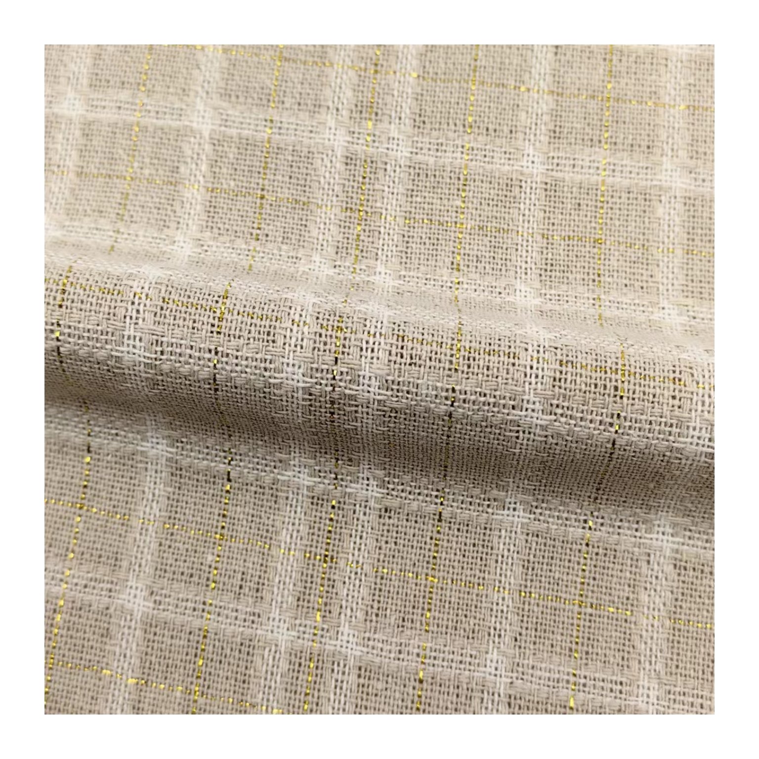 High Quality Natural Linen Fabric Plaid Fabric Cotton5% Linen10% Rayon30% Poly55% Plain eco-friendly fabric for clothing