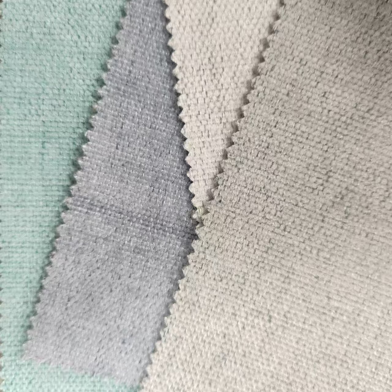 Hot seller chenille Luxury Beige Grey Embroidery Cloth Tissues Fabric Unique Curtains For The Living Room