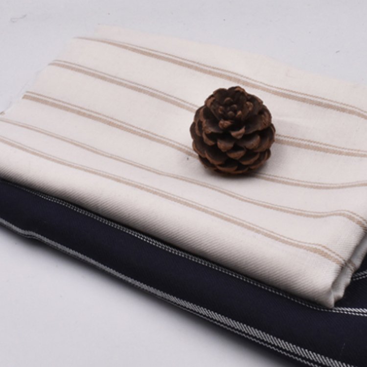 Pure natural linen belgian white stripe garments women dresses apparel flax fabrics fine italian 100% linen fabric for sale