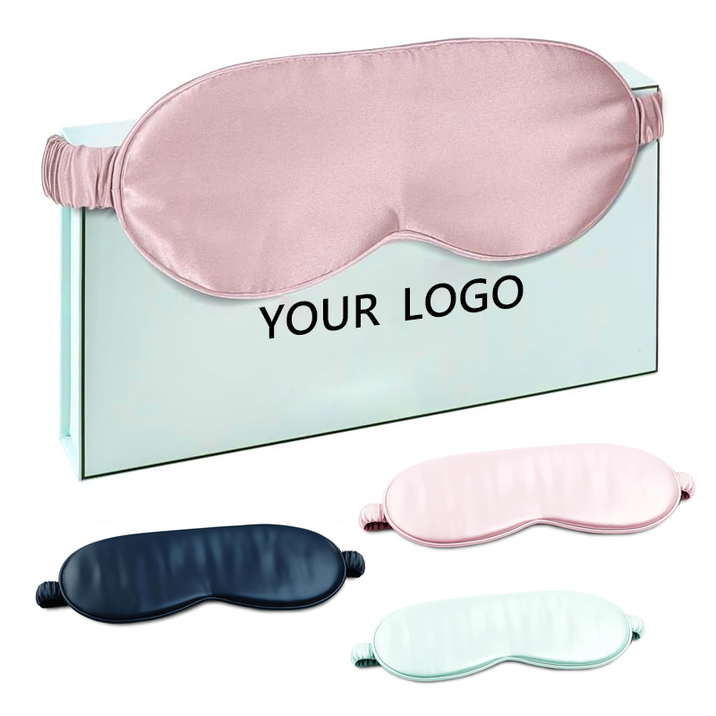 Adjustable bamboo fiber eye mask hyaluronic acid anti-aging silk eye mask light-shielding women's sleep 3D silk eye mask
