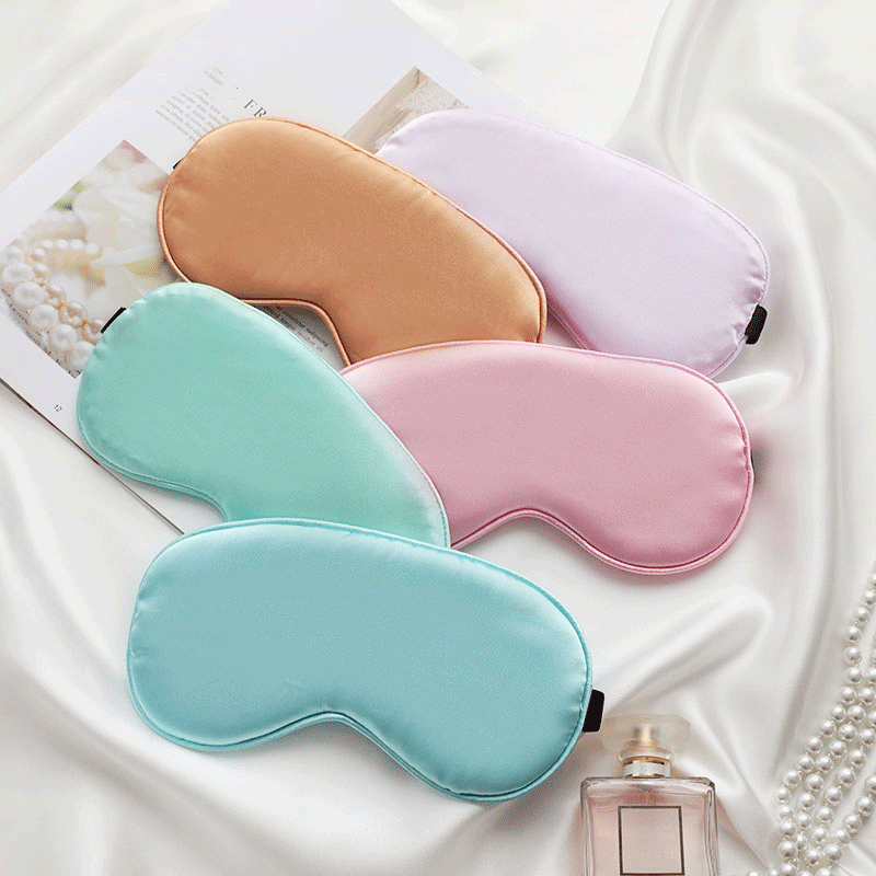Adjustable bamboo fiber eye mask hyaluronic acid anti-aging silk eye mask light-shielding women's sleep 3D silk eye mask