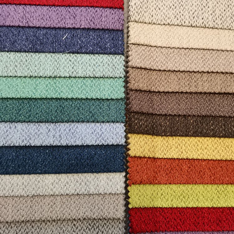 SF06 Home Deco Best Quality Linen Fabrics Linen Jacquard 100% Polyester Linen Look Fabric For Sofa