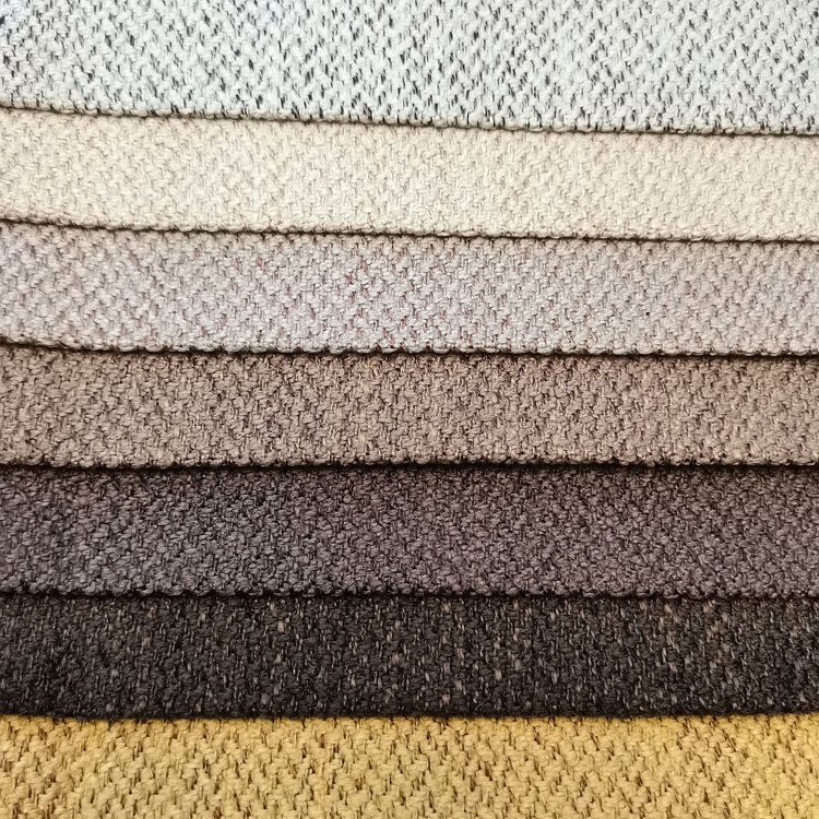 SF06 Home Deco Best Quality Linen Fabrics Linen Jacquard 100% Polyester Linen Look Fabric For Sofa