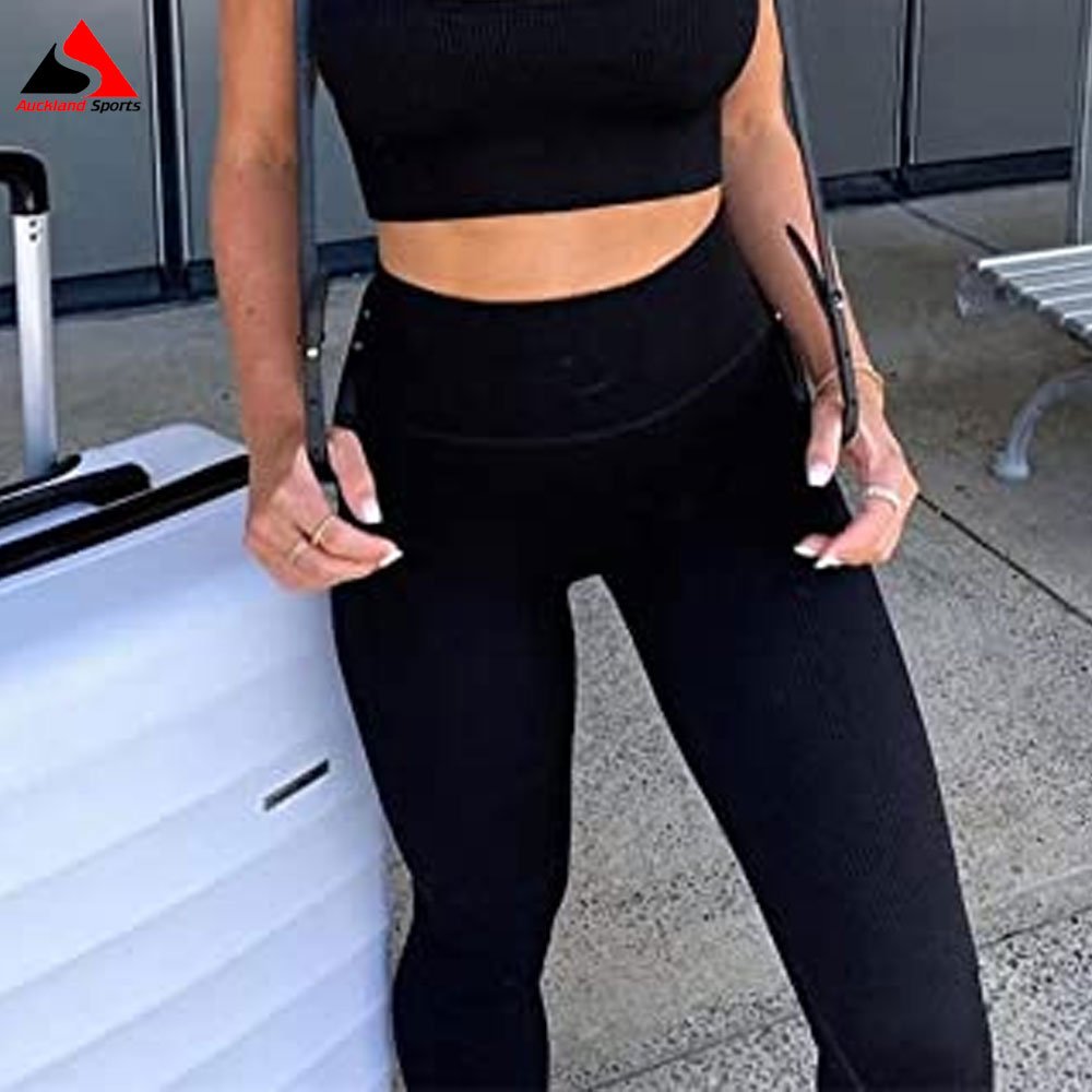 Women's High Quality Breathable Yoga Legging Women's High Quality Breathable Yoga Leggings High Waist Stretchy Ribbed Seamless