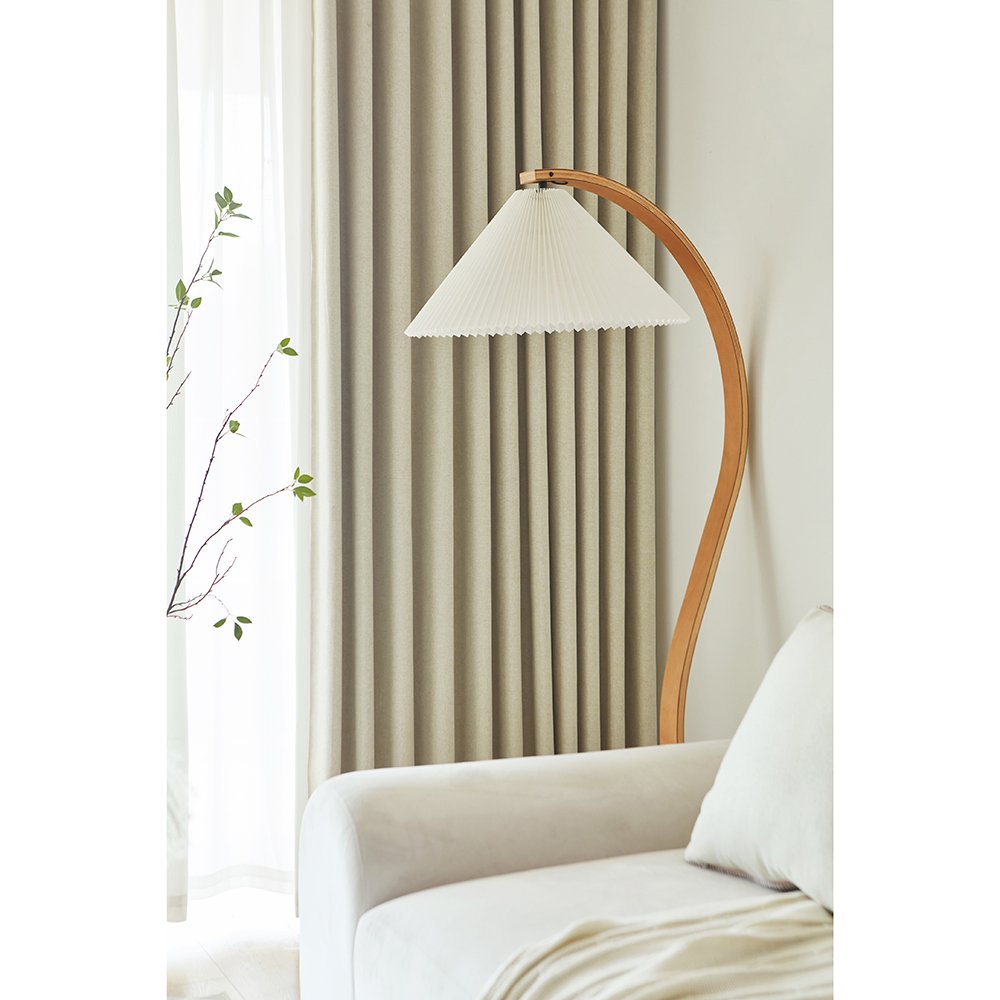 55/56 Inch 140cm Linen Fabric Wind-Proof Curtains Soft and Comfortable with Woven Pattern for Living Room Wedding Outdoor Use