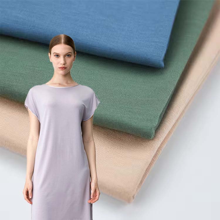 OEKO-TEX STANDARD 100 Anti-Bacterial Sustainable Organic Knitting 94% Bamboo Fiber 6% Spandex Fabric for Loungewear