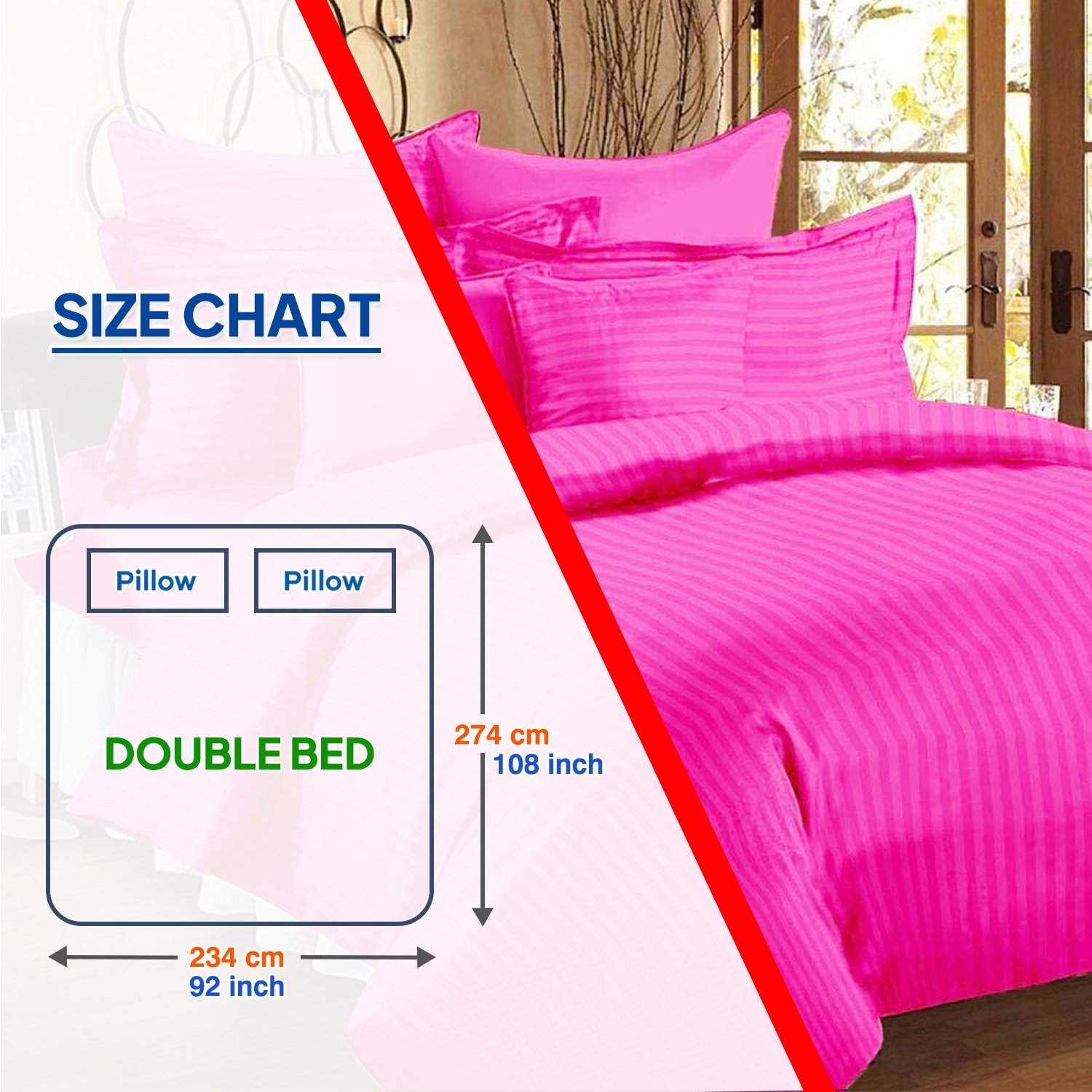 400 Tc Cotton Satin Striped Bedsheets 100% Cotton Fabric Portable Folded Disposable for Home Hotel Hospital Use Set of Three
