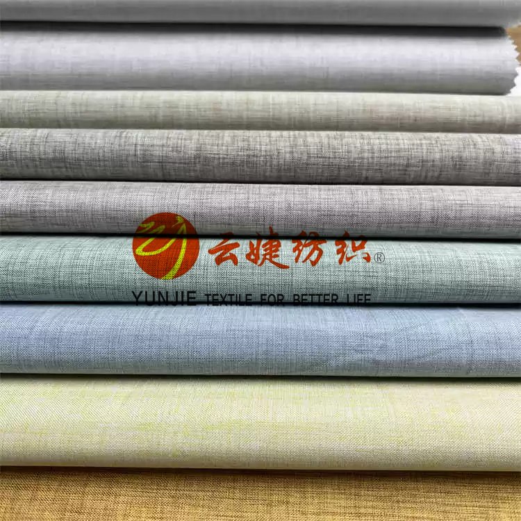 150-300CM Width Soft Polyester Linen Look 3 Pass Coated 100% Blackout Sheer Curtain Fabric